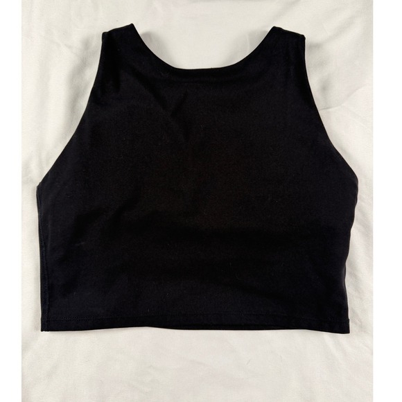 CRZ YOGA Tops - CRZ Yoga Black High Neck Seamless Crop Tank Top Athletic Workout Small Sporty‎